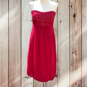 David's Bridal strapless dress size 2